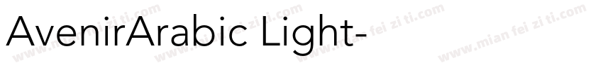 AvenirArabic Light字体转换